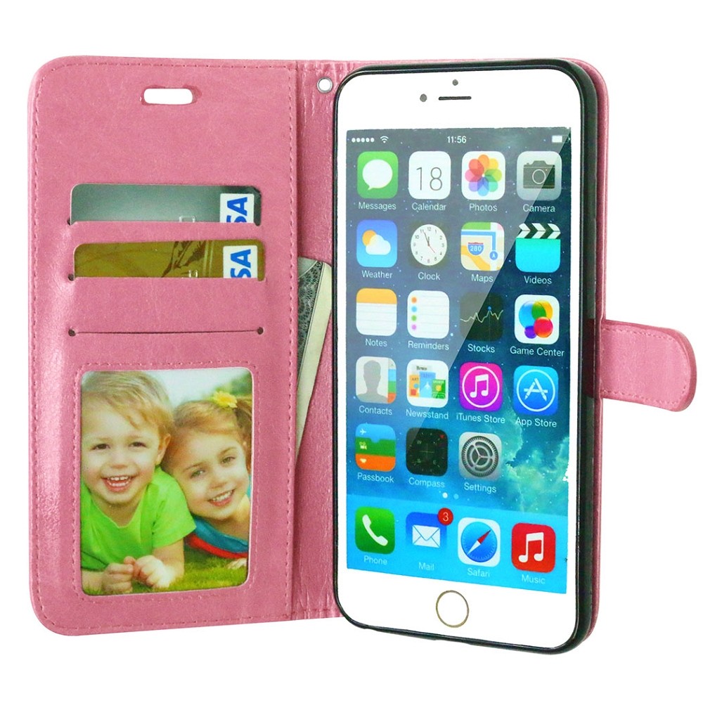lommebok deksel for iphone 6 plus 6s plus rosa mobildeksel no din nettbutikk for mobildeksel og tilbehor