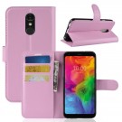 Lommebok deksel for LG Q7/LG Q7 Plus rosa thumbnail