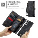 CaseMe 2-i-1 Lommebok deksel Samsung Galaxy S25 Edge 5G svart thumbnail