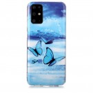 Fashion TPU Deksel Samsung Galaxy S20+ plus - blue Butterfly thumbnail