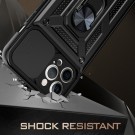 Tech-Flex TPU + PC Deksel med Ring Grep iPhone 12 / 12 Pro svart thumbnail
