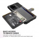 Hybrid TPU + PC Deksel med kortlomme Galaxy S20 Ultra svart thumbnail