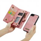 CaseMe 2-i-1 Lommebok deksel iPhone 6s/7/8/SE (2020/2022) rosa thumbnail