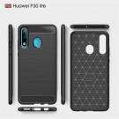 Tech-Flex TPU Deksel Carbon Huawei P30 Lite svart thumbnail