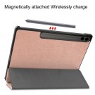 Deksel Tri-Fold Smart til Samsung Galaxy Tab S9 FE+ plus Roségull thumbnail