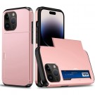 Hybrid TPU + PC Deksel plass til kort iPhone 15 Pro Roségull thumbnail