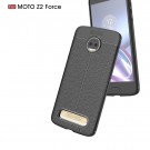 Tech-Flex TPU Deksel med PU-lær mønster Motorola Moto Z2 Force Svart thumbnail