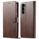 LC.IMEEKE Lommebok deksel for Samsung Galaxy S23+ plus 5G brun thumbnail