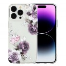 Fashion TPU Deksel for iPhone 15 pro max - blomster thumbnail