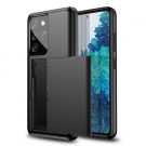 Hybrid TPU + PC Deksel plass til kort Samsung Galaxy S21 Ultra 5G svart thumbnail