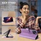 Lommebok deksel for Samsung Galaxy S26+ plus 5G - Blomster lilla thumbnail