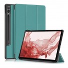 Deksel Tri-Fold Smart til Samsung Galaxy Tab S9+ plus Grønn thumbnail