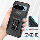Tech-Flex TPU + PC Deksel med Ring Grep Google Pixel 9 Pro 5G svart thumbnail