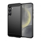 Tech-Flex TPU Deksel Carbon for Samsung Galaxy S25+ plus 5G svart thumbnail