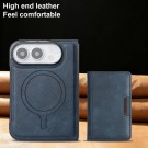 Kalebol Deksel lær med kortlomme MagSafe iPhone Duo - Blå thumbnail