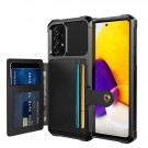 Hybrid TPU + PC Deksel med kortlomme Samsung Galaxy S20 svart thumbnail