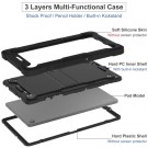 TPU + PC Rugged Deksel til Samsung Galaxy Tab A9+ Plus - svart thumbnail