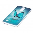 Fashion TPU Deksel LG K10 (2017) - blue Butterfly thumbnail