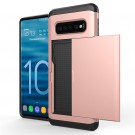 Hybrid TPU + PC Deksel plass til kort Samsung Galaxy S10 Roségull thumbnail