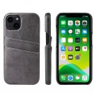 Fierre Shann TPU Deksel med PU-lær plass til kort iPhone 13 svart thumbnail