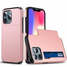 Hybrid TPU + PC Deksel plass til kort iPhone 13 Mini Roségull thumbnail