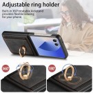Tech-Flex TPU Deksel med PU-lær plass til kort Samsung Galaxy Z Flip 7 5G svart thumbnail