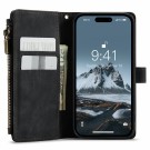 CaseMe multifunksjonell Lommebok deksel iPhone 16 Pro svart thumbnail