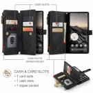 CaseMe multifunksjonell Lommebok deksel Google Pixel 9/9 Pro 5G svart thumbnail