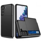 Hybrid TPU + PC Deksel plass til kort Samsung Galaxy S21+ Plus 5G svart thumbnail