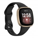 Silikon Sportsreim For Fitbit Versa 4 / Versa 3 / Sense - Svart thumbnail