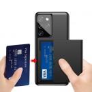 Hybrid TPU + PC Deksel plass til kort Samsung Galaxy S21 Ultra 5G svart thumbnail