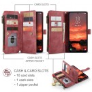 CaseMe multifunksjonell Lommebok deksel Samsung Galaxy S25 FE 5G rød thumbnail