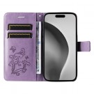 Lommebok deksel til iPhone 16 Pro Max - Lilla Butterfly thumbnail