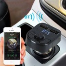 Bluetooth FM Transmitter og dobbel USB-billader - svart thumbnail