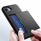 Hybrid TPU + PC Deksel plass til kort iPhone 16e svart thumbnail