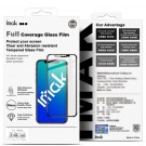 IMAK Herdet Glass skjermbeskytter iPhone 15 Pro svart kant thumbnail