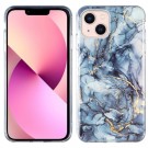 Fashion TPU Deksel iPhone 14/13 - Blå Marmor thumbnail