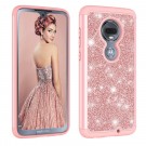 Armor TPU Deksel Bling Glitter Moto G7 Plus/Moto G7 - rosa thumbnail