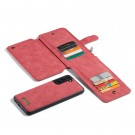 CaseMe 2-i-1 Lommebok deksel Samsung Galaxy S21+ plus 5G rød thumbnail