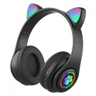 Bluetooth Cat Ear Barn Hodetelefoner - Svart thumbnail