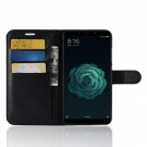 Lommebok deksel for Xiaomi Mi A2 svart thumbnail