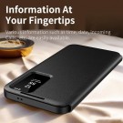 Smart Clear View Flip deksel Samsung Galaxy S23 5G - Svart thumbnail
