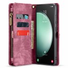 CaseMe 2-i-1 Lommebok deksel Samsung Galaxy S23 FE 5G rød thumbnail