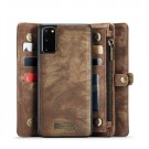 CaseMe 2-i-1 Lommebok deksel Samsung Galaxy S20 brun thumbnail