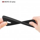 Tech-Flex Deksel med lær mønster Motorola Moto Z2 Play Mørk Blå thumbnail