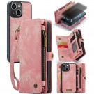 CaseMe 2-i-1 Lommebok deksel iPhone 13 rosa thumbnail