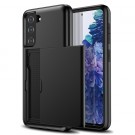 Hybrid TPU + PC Deksel plass til kort Samsung Galaxy S21+ Plus 5G svart thumbnail