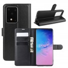 Lommebok deksel for Samsung Galaxy S20 Ultra svart thumbnail