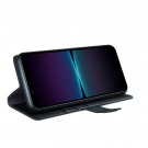 Lommebok deksel ekte Lær for Sony Xperia 1 VII svart thumbnail