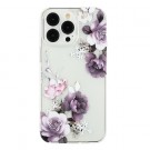 Fashion TPU Deksel for iPhone 14 pro - blomster thumbnail